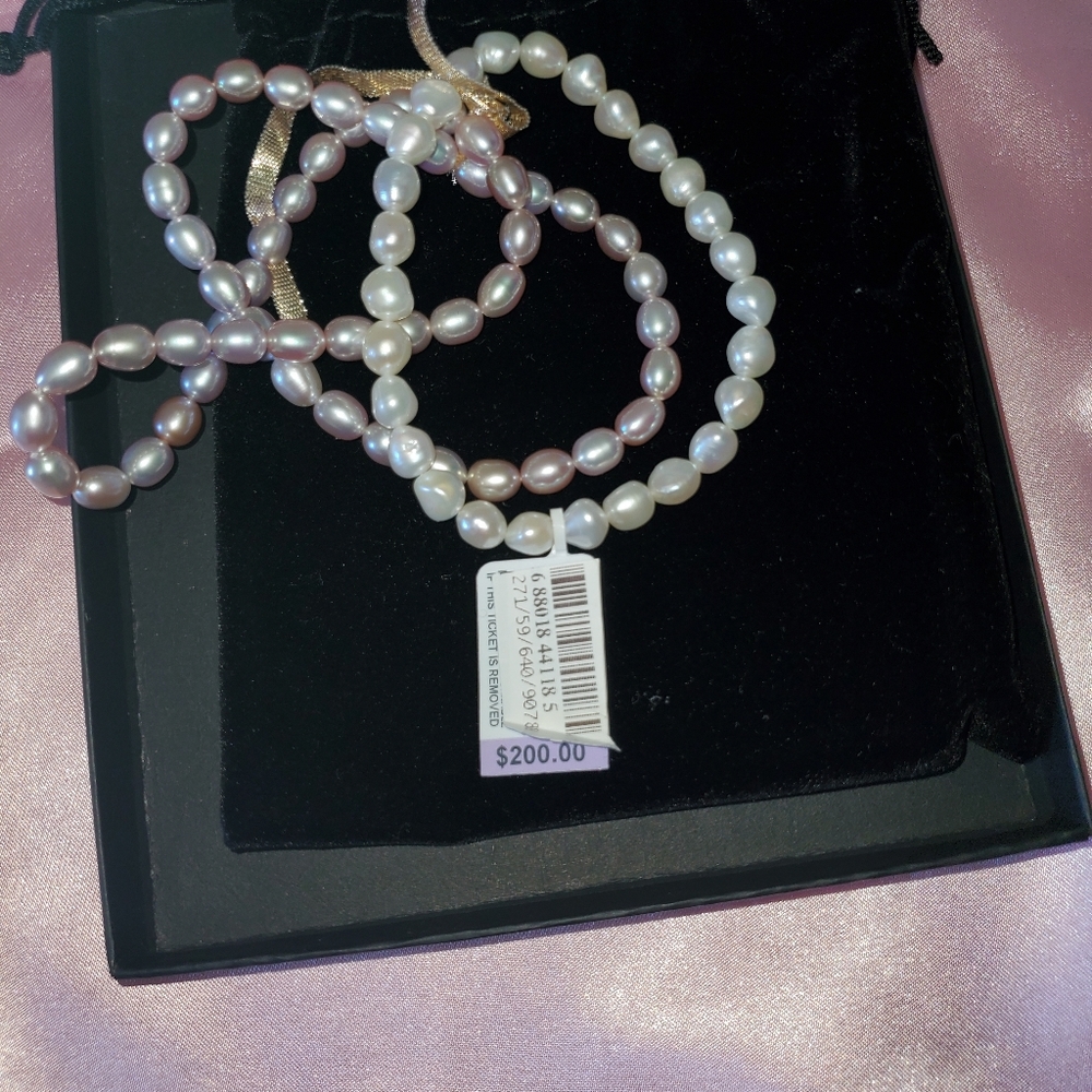 Fresh water pearls bracelets.